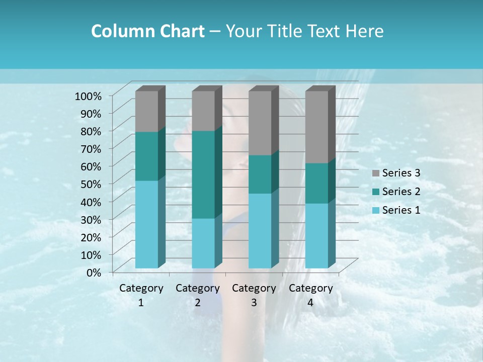 A Girl In A Blue Bathing Suit In A Pool Of Water PowerPoint Template