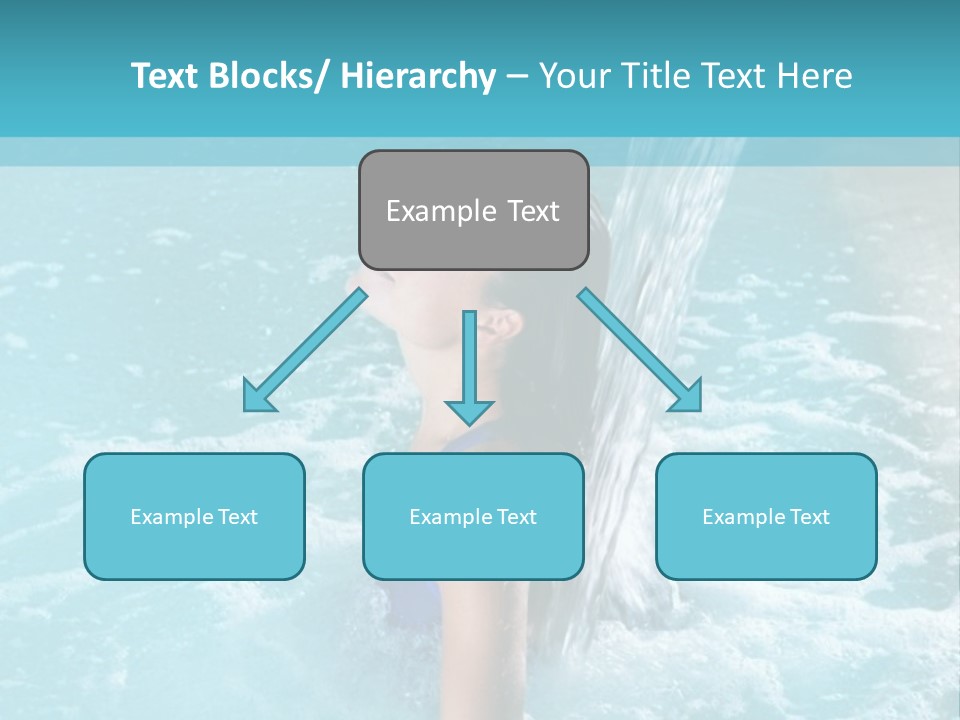 A Girl In A Blue Bathing Suit In A Pool Of Water PowerPoint Template