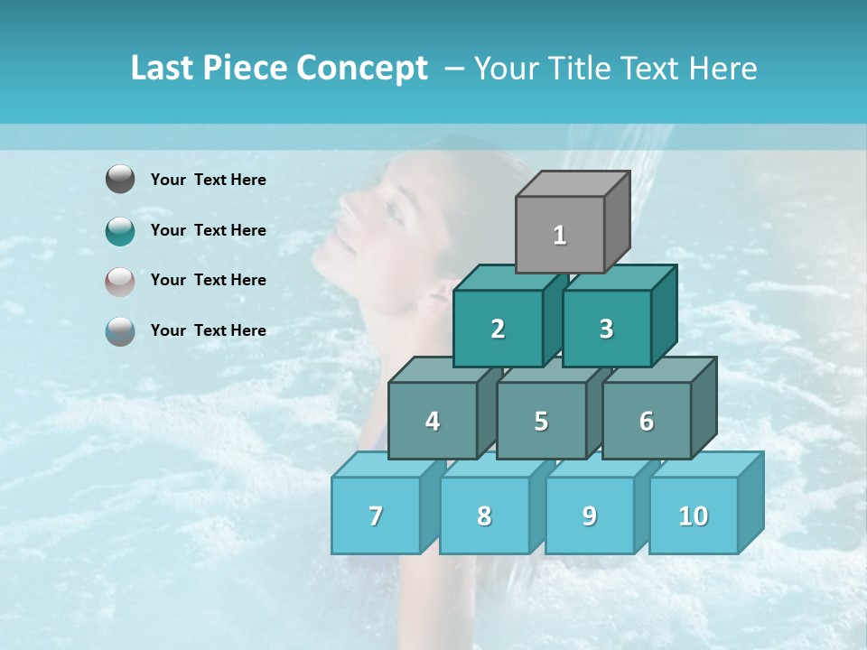 A Girl In A Blue Bathing Suit In A Pool Of Water PowerPoint Template