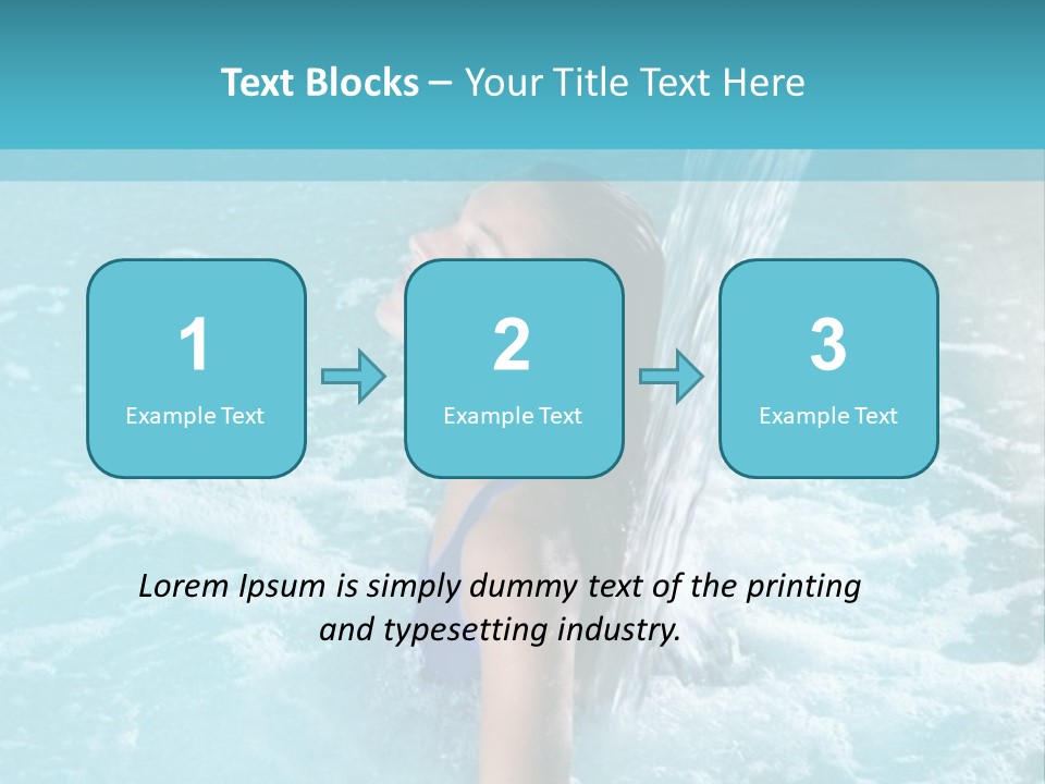 A Girl In A Blue Bathing Suit In A Pool Of Water PowerPoint Template