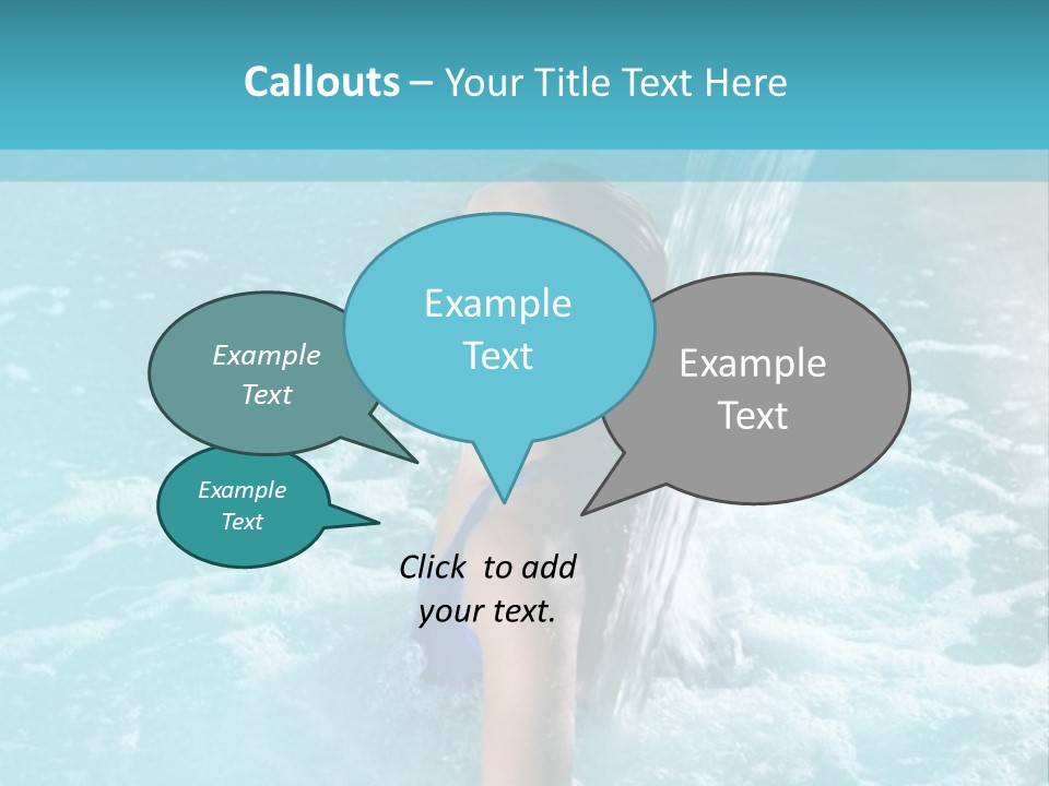 A Girl In A Blue Bathing Suit In A Pool Of Water PowerPoint Template