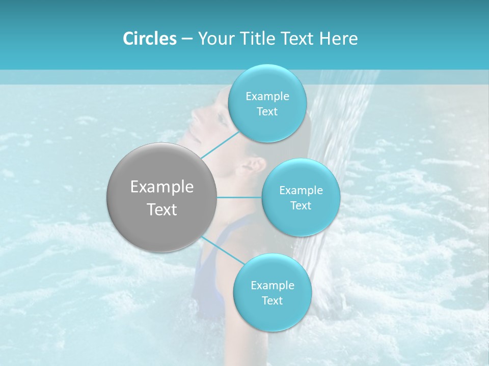 A Girl In A Blue Bathing Suit In A Pool Of Water PowerPoint Template