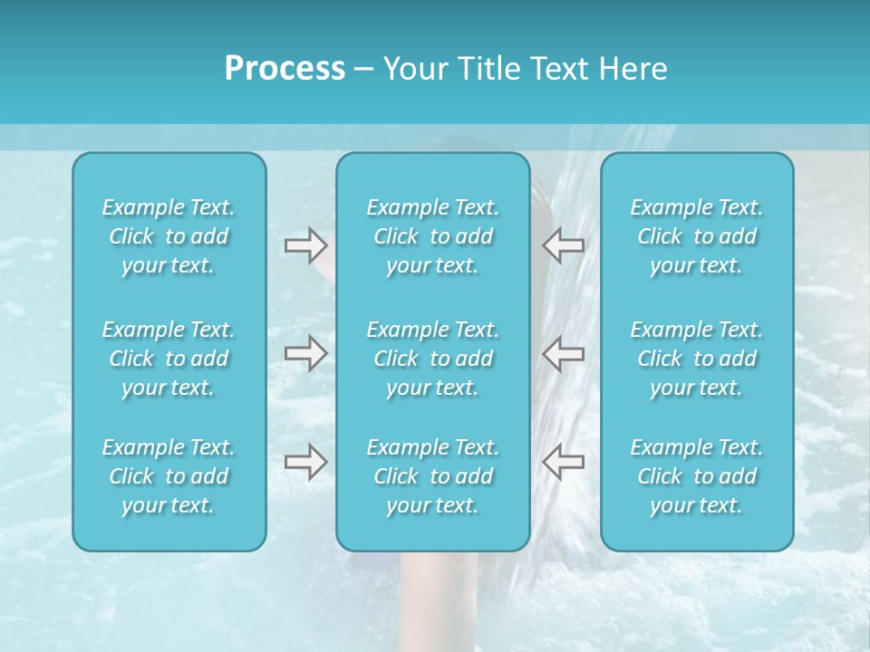 A Girl In A Blue Bathing Suit In A Pool Of Water PowerPoint Template