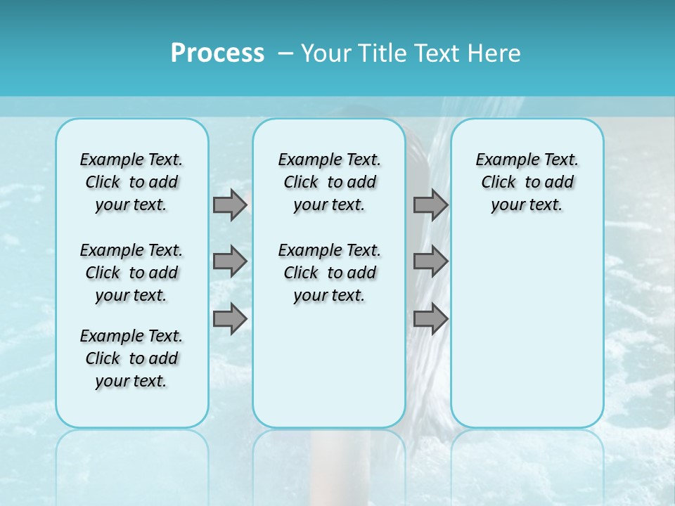 A Girl In A Blue Bathing Suit In A Pool Of Water PowerPoint Template