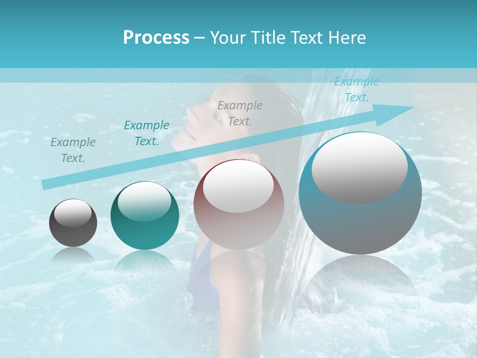 A Girl In A Blue Bathing Suit In A Pool Of Water PowerPoint Template
