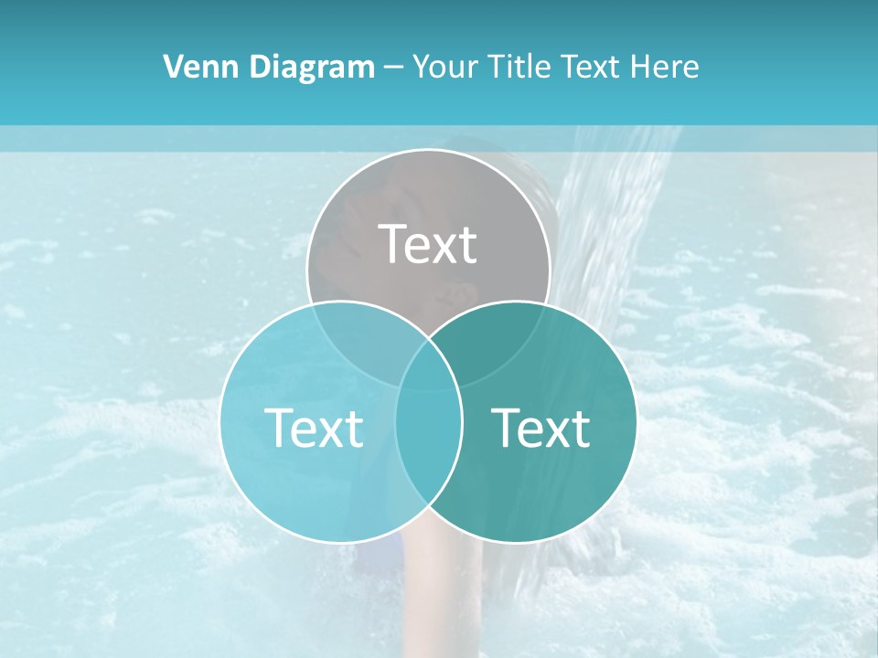 A Girl In A Blue Bathing Suit In A Pool Of Water PowerPoint Template