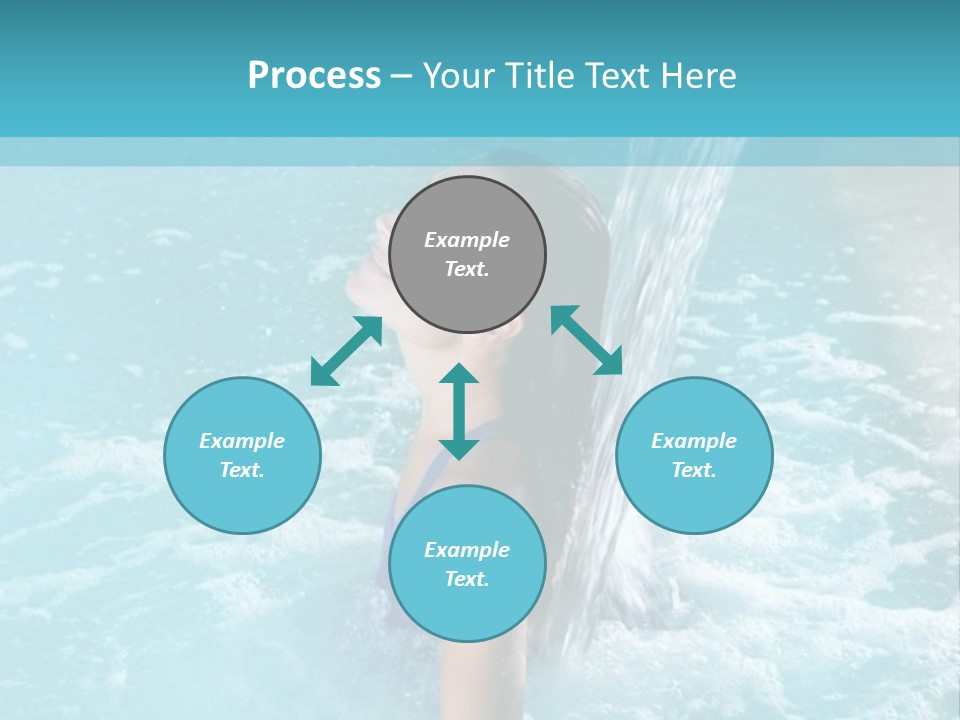 A Girl In A Blue Bathing Suit In A Pool Of Water PowerPoint Template