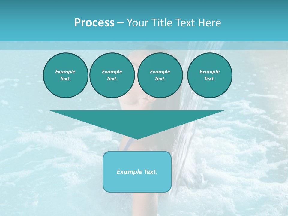 A Girl In A Blue Bathing Suit In A Pool Of Water PowerPoint Template