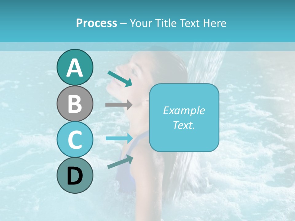 A Girl In A Blue Bathing Suit In A Pool Of Water PowerPoint Template