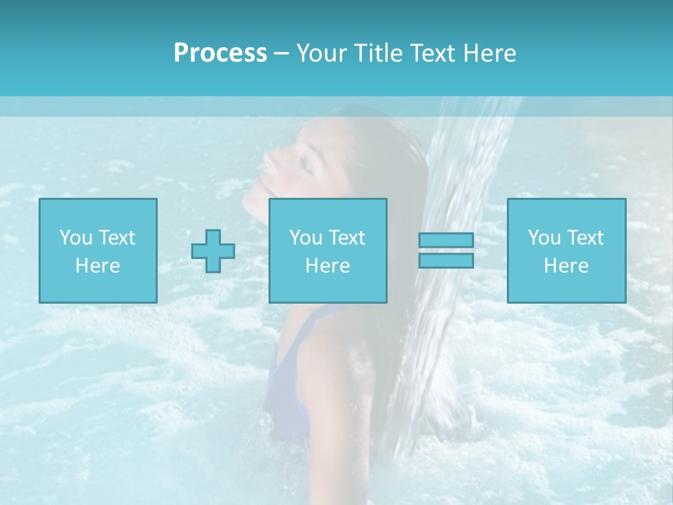 A Girl In A Blue Bathing Suit In A Pool Of Water PowerPoint Template