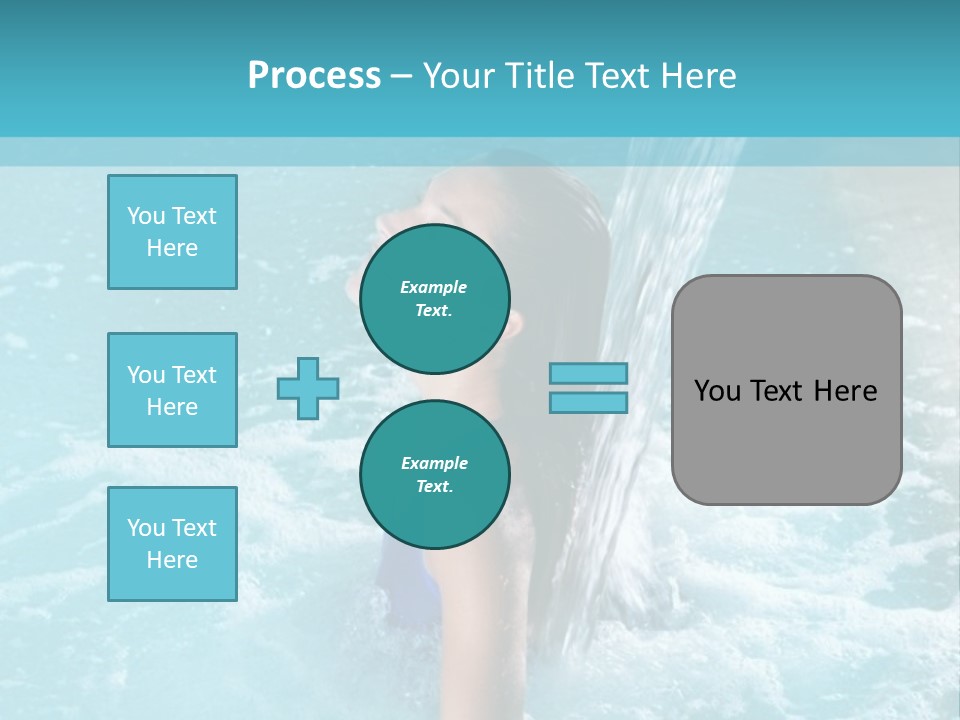 A Girl In A Blue Bathing Suit In A Pool Of Water PowerPoint Template