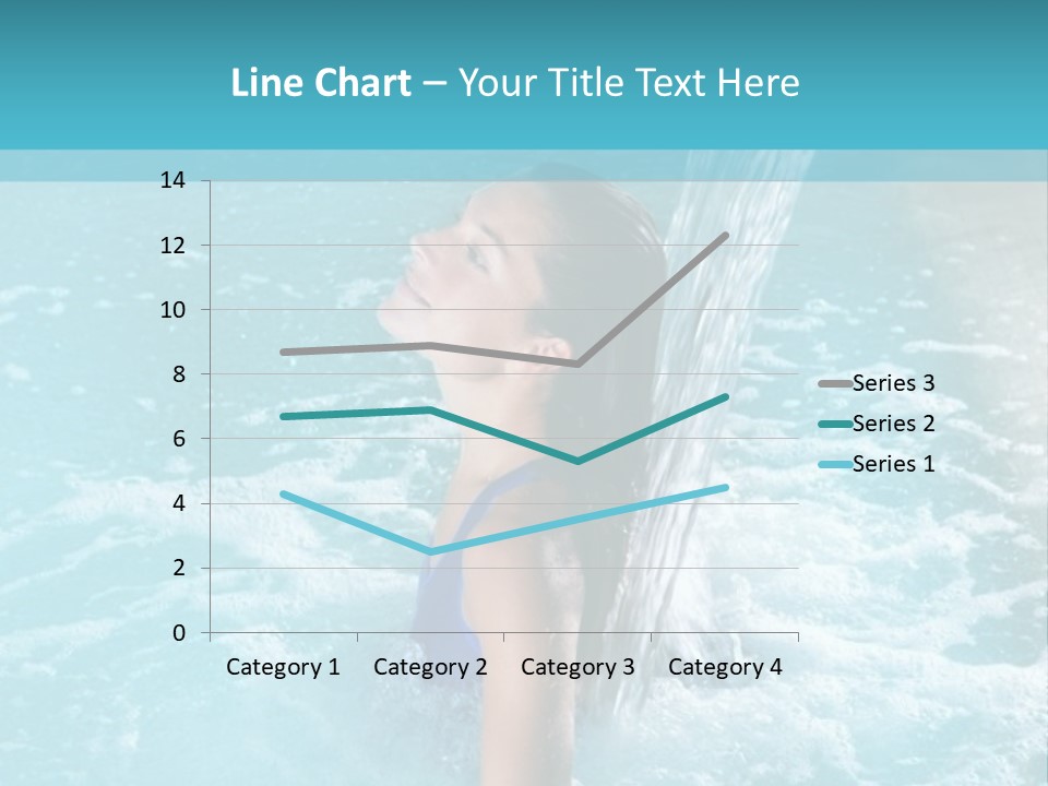 A Girl In A Blue Bathing Suit In A Pool Of Water PowerPoint Template
