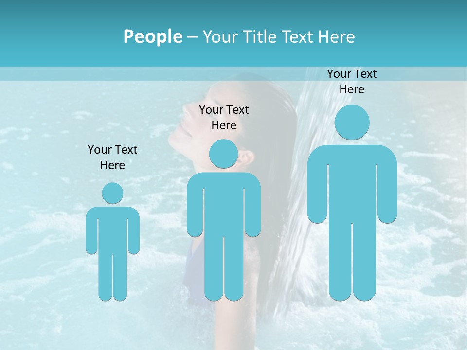 A Girl In A Blue Bathing Suit In A Pool Of Water PowerPoint Template