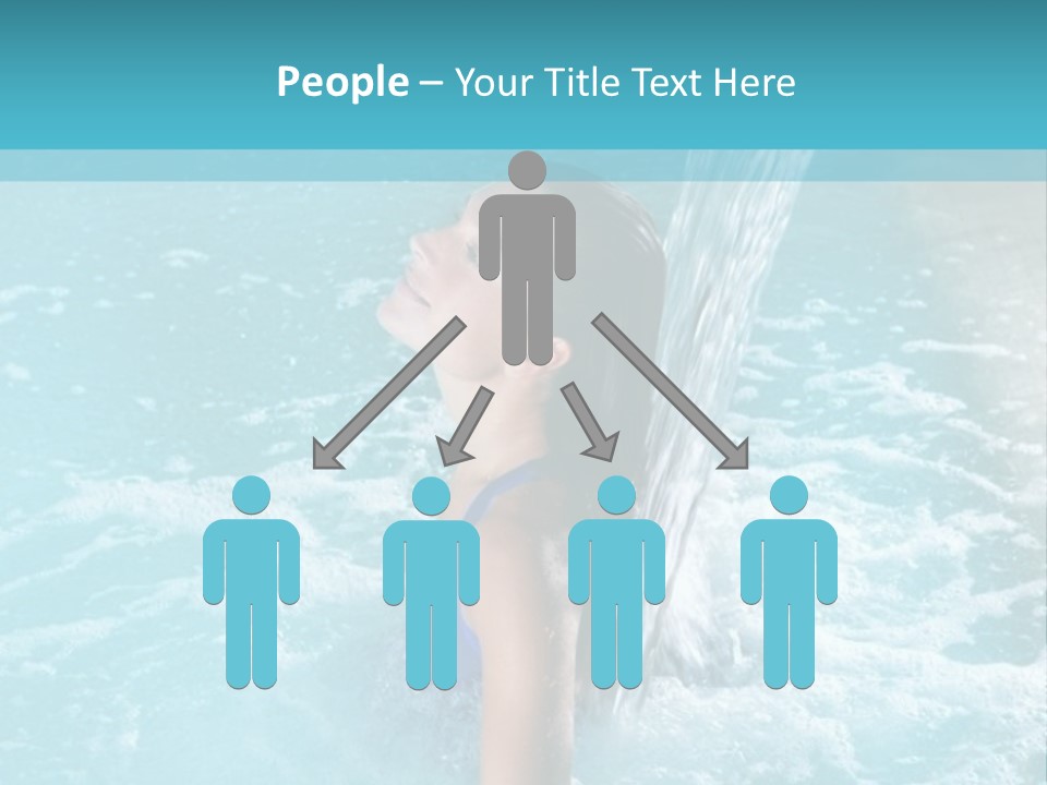 A Girl In A Blue Bathing Suit In A Pool Of Water PowerPoint Template