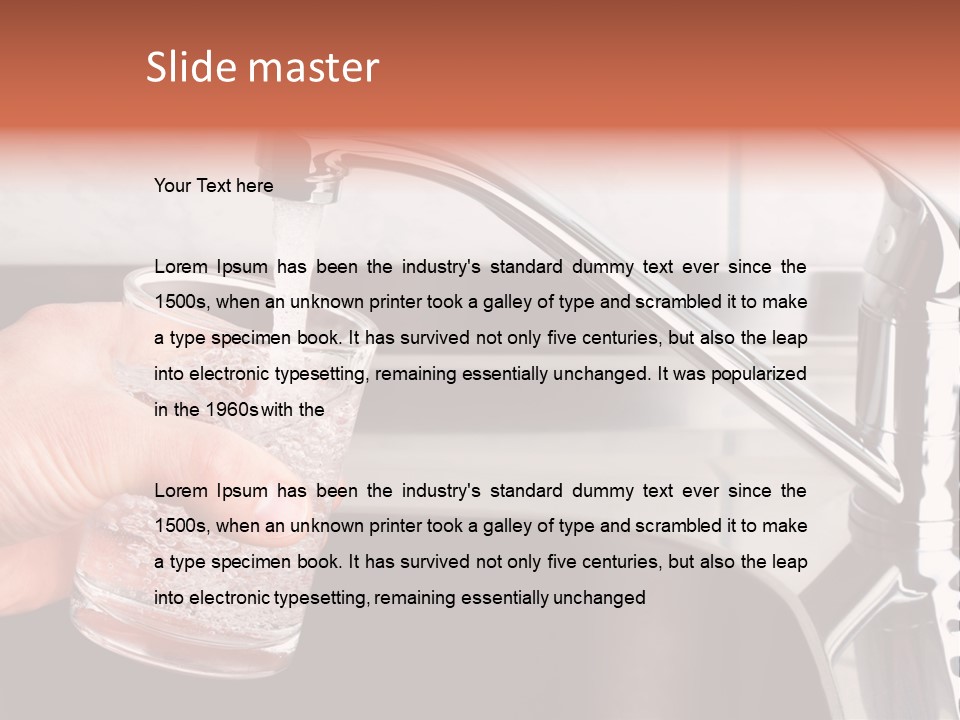 A Person Filling A Glass With Water From A Faucet PowerPoint Template