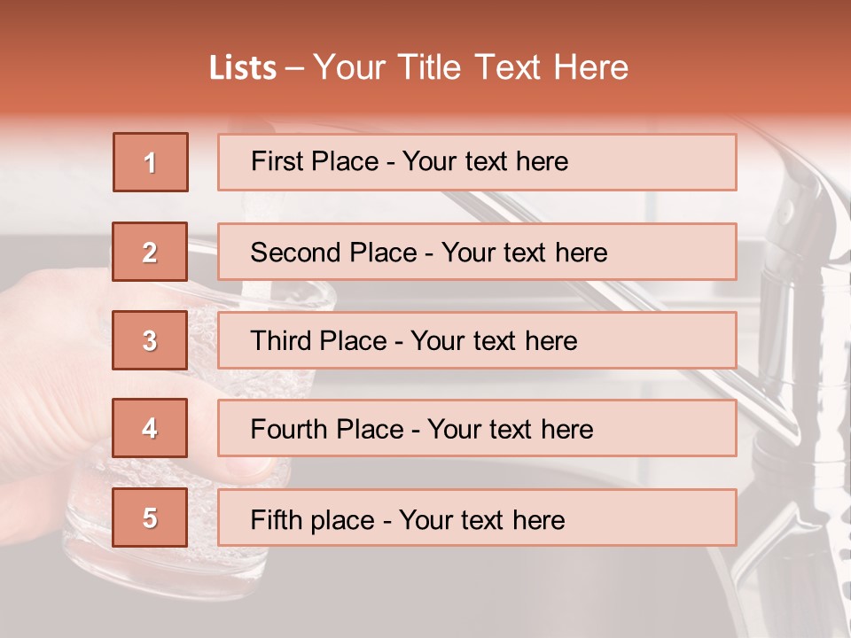 A Person Filling A Glass With Water From A Faucet PowerPoint Template