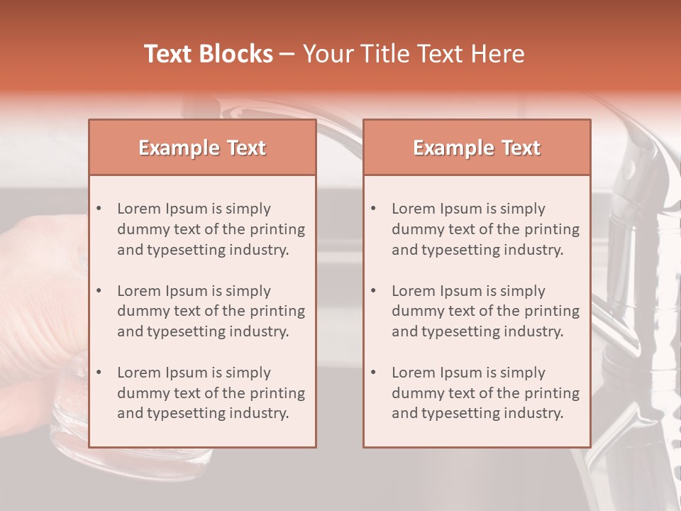 A Person Filling A Glass With Water From A Faucet PowerPoint Template