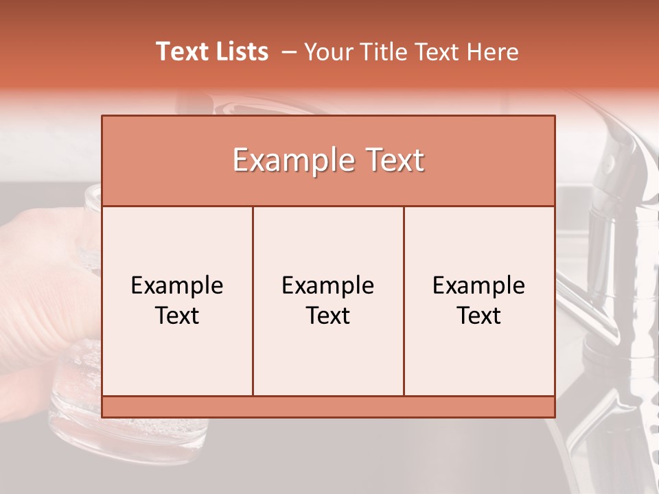 A Person Filling A Glass With Water From A Faucet PowerPoint Template