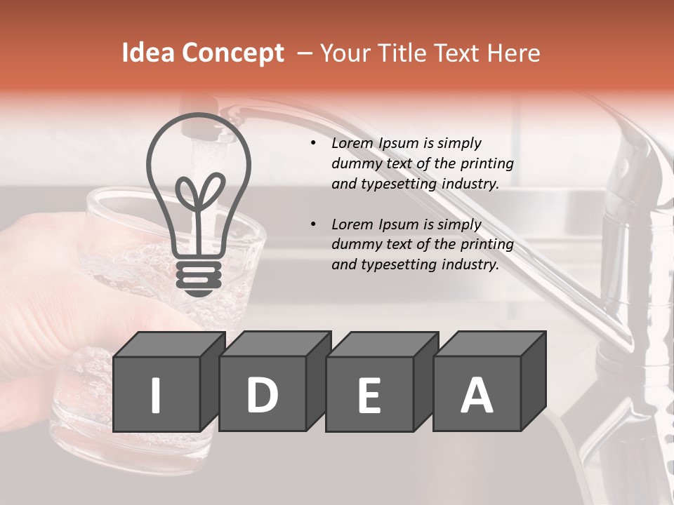 A Person Filling A Glass With Water From A Faucet PowerPoint Template