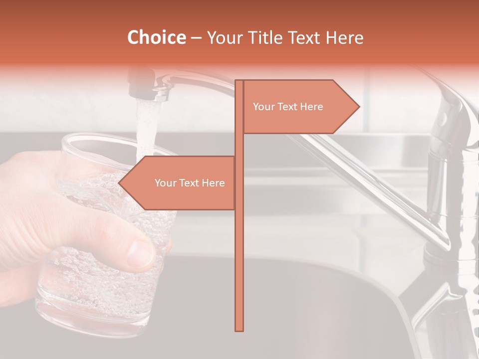 A Person Filling A Glass With Water From A Faucet PowerPoint Template