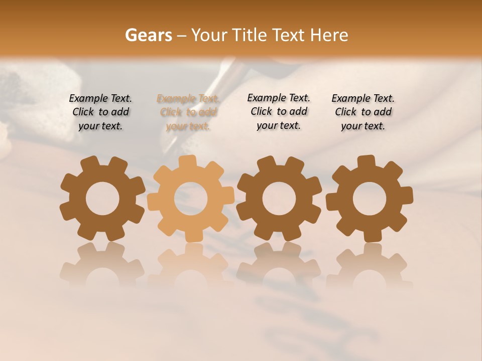 A Person Writing On A Piece Of Paper With A Pen PowerPoint Template