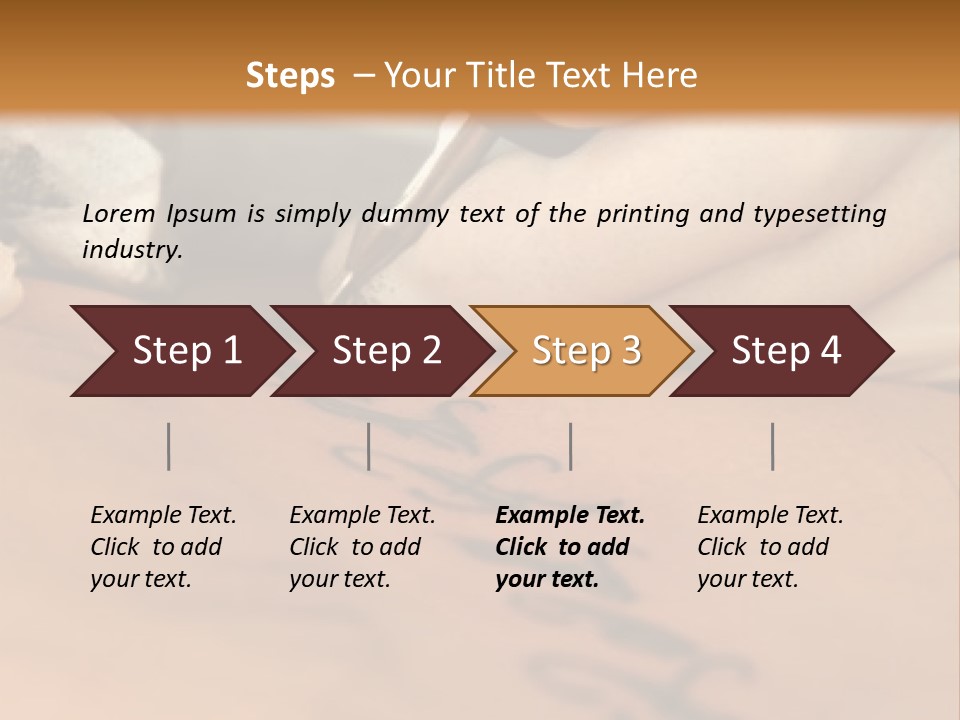 A Person Writing On A Piece Of Paper With A Pen PowerPoint Template