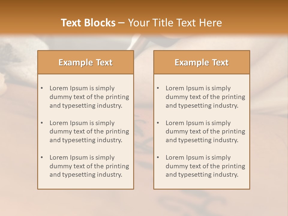 A Person Writing On A Piece Of Paper With A Pen PowerPoint Template