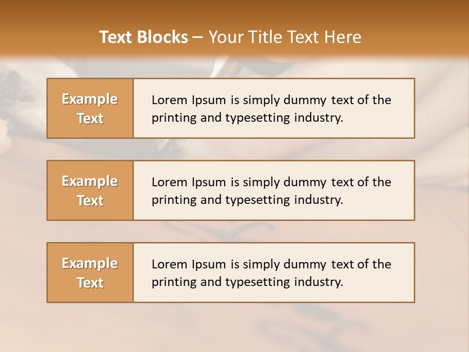 A Person Writing On A Piece Of Paper With A Pen PowerPoint Template