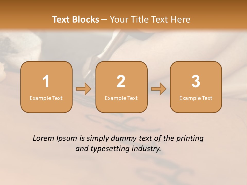 A Person Writing On A Piece Of Paper With A Pen PowerPoint Template