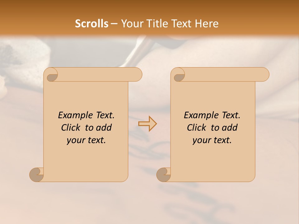 A Person Writing On A Piece Of Paper With A Pen PowerPoint Template