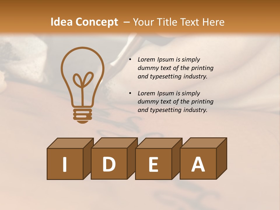 A Person Writing On A Piece Of Paper With A Pen PowerPoint Template