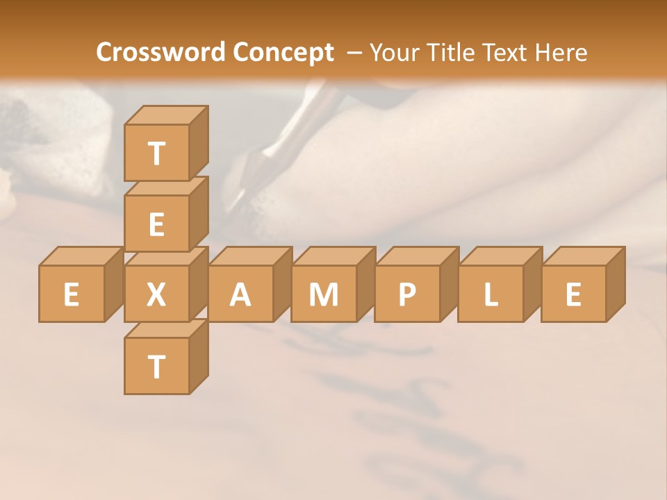 A Person Writing On A Piece Of Paper With A Pen PowerPoint Template