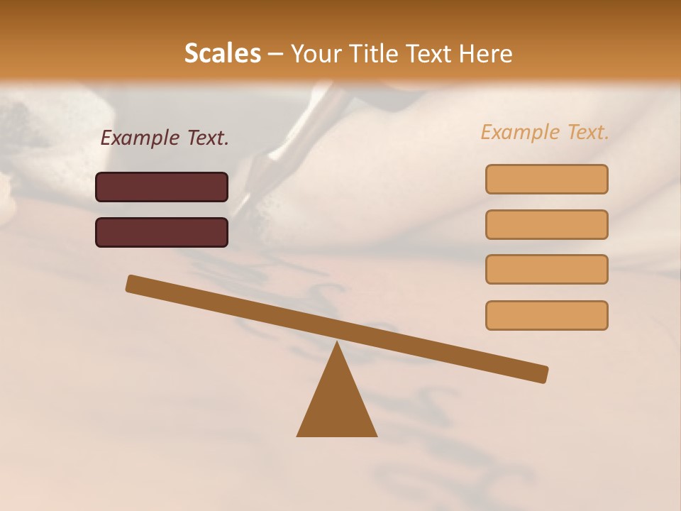 A Person Writing On A Piece Of Paper With A Pen PowerPoint Template