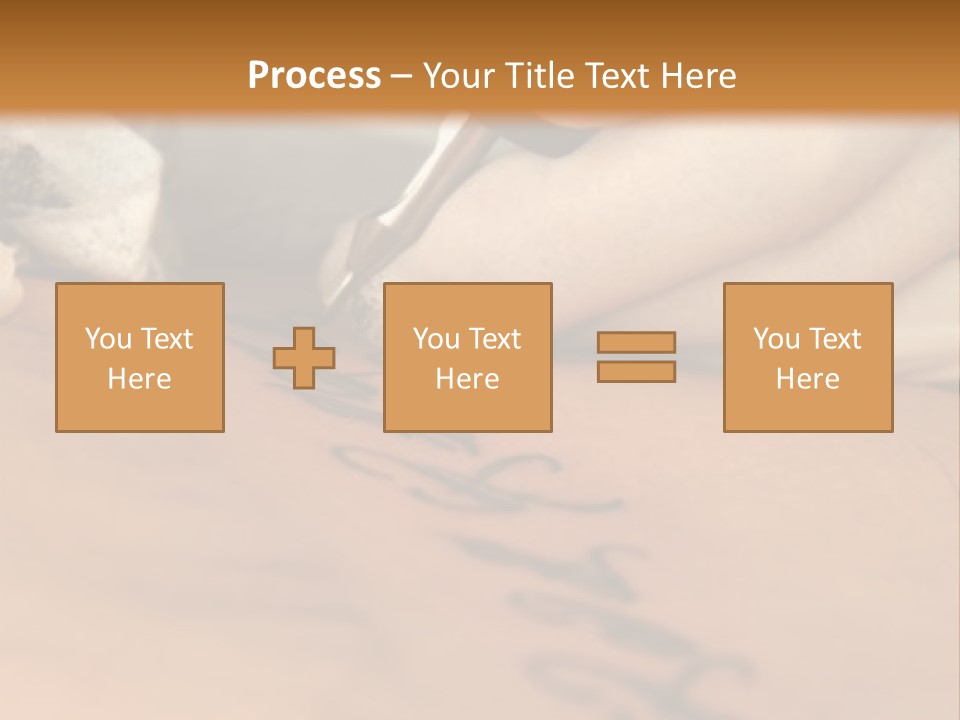 A Person Writing On A Piece Of Paper With A Pen PowerPoint Template