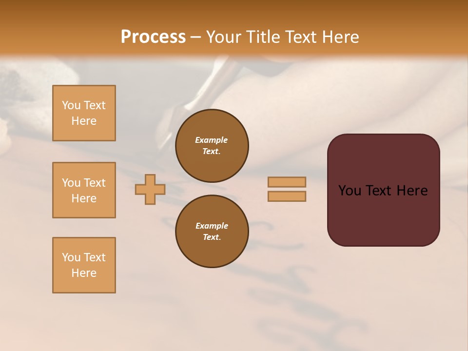 A Person Writing On A Piece Of Paper With A Pen PowerPoint Template