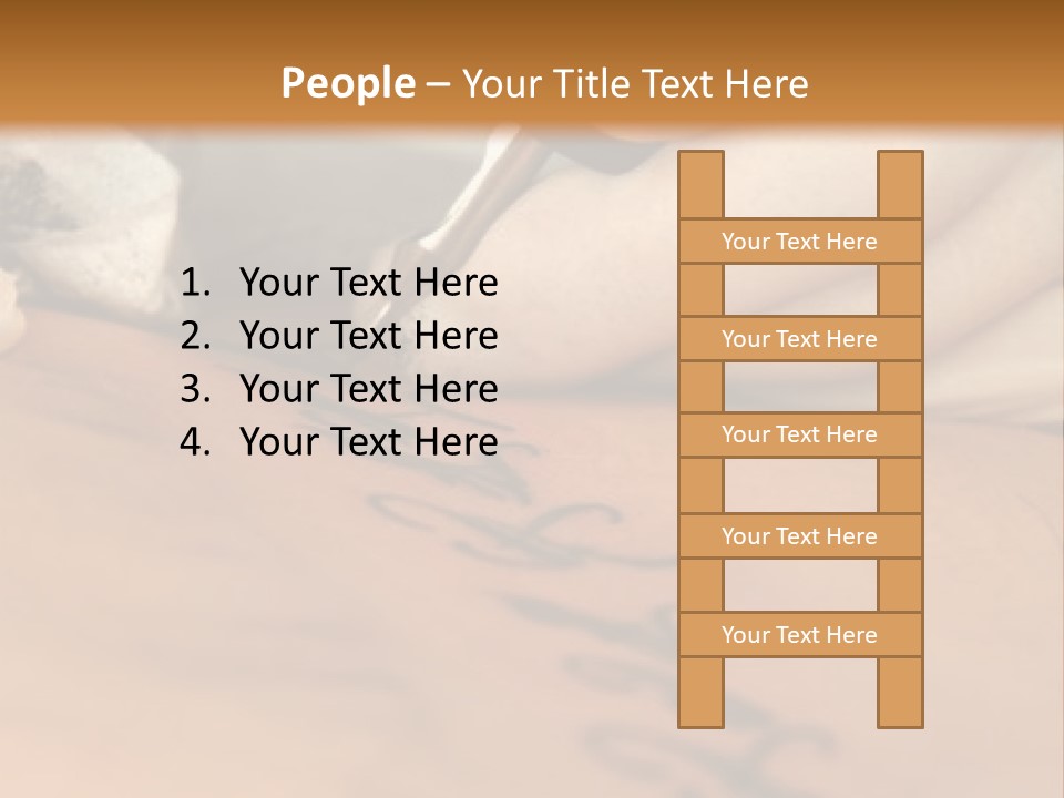 A Person Writing On A Piece Of Paper With A Pen PowerPoint Template