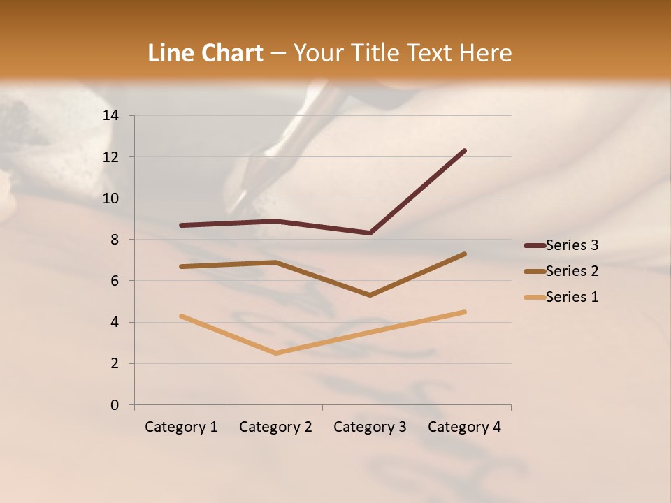 A Person Writing On A Piece Of Paper With A Pen PowerPoint Template
