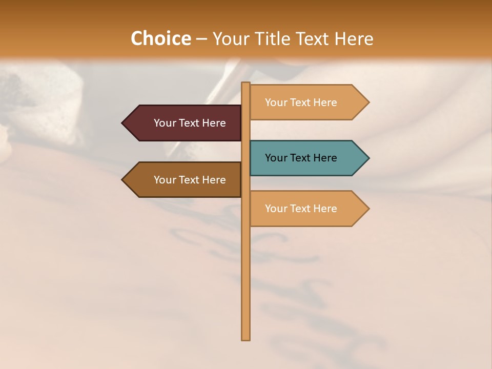 A Person Writing On A Piece Of Paper With A Pen PowerPoint Template