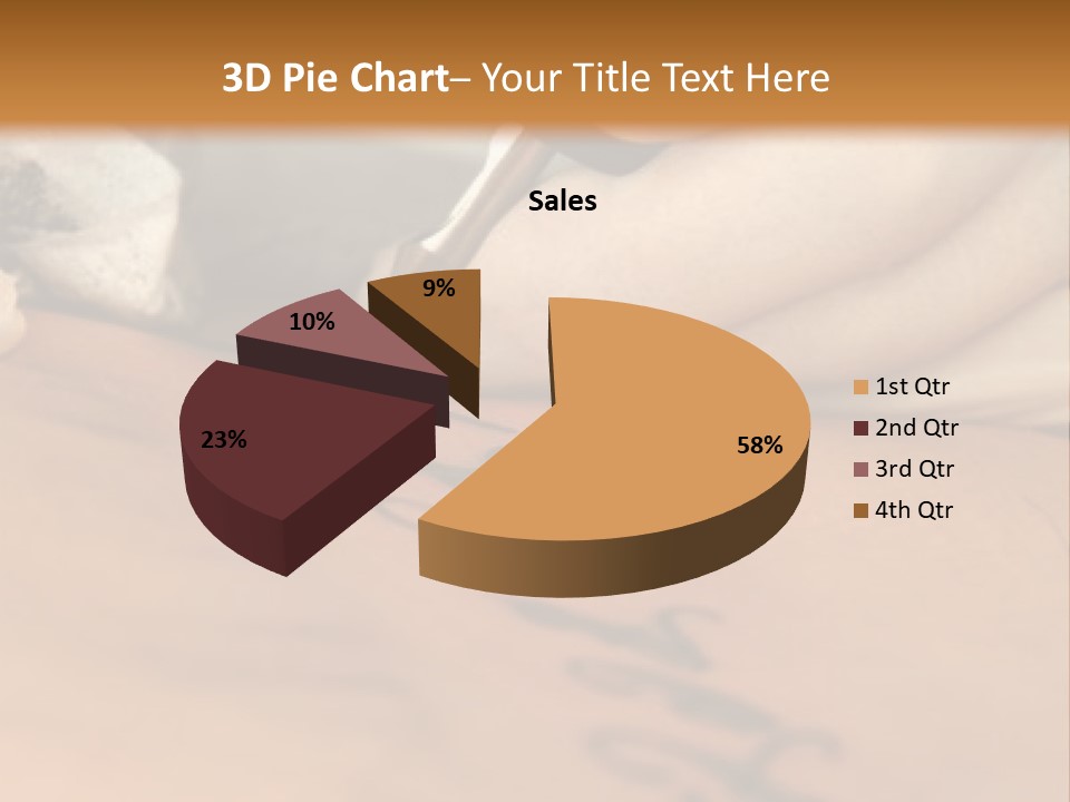 A Person Writing On A Piece Of Paper With A Pen PowerPoint Template