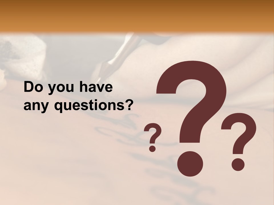 A Person Writing On A Piece Of Paper With A Pen PowerPoint Template