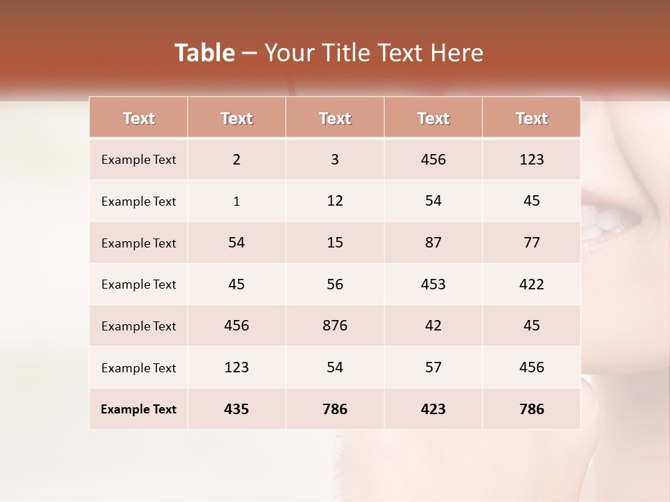 A Woman Is Smiling With A Toothbrush In Her Mouth PowerPoint Template