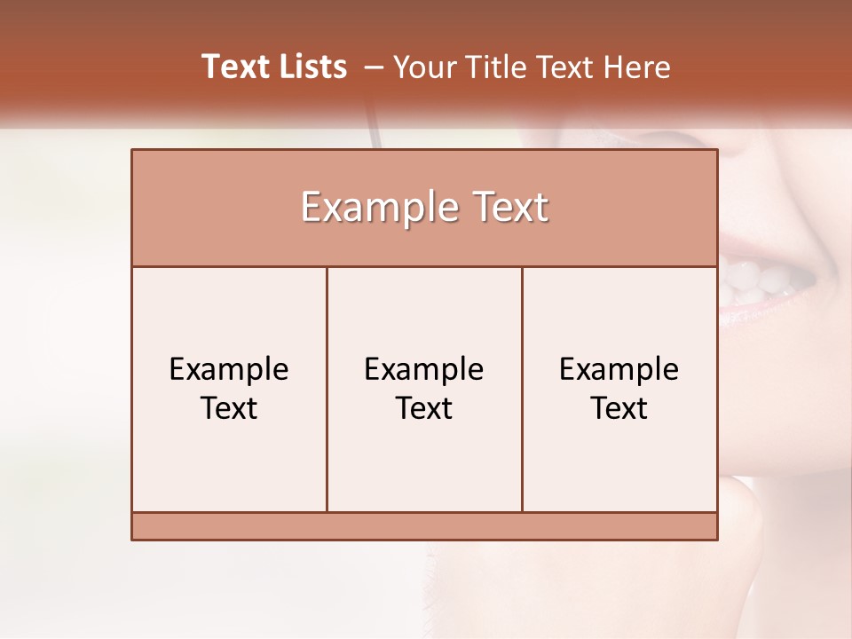 A Woman Is Smiling With A Toothbrush In Her Mouth PowerPoint Template