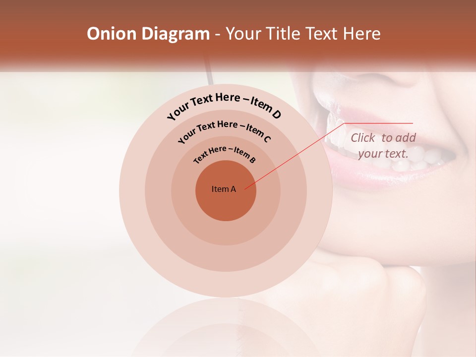 A Woman Is Smiling With A Toothbrush In Her Mouth PowerPoint Template