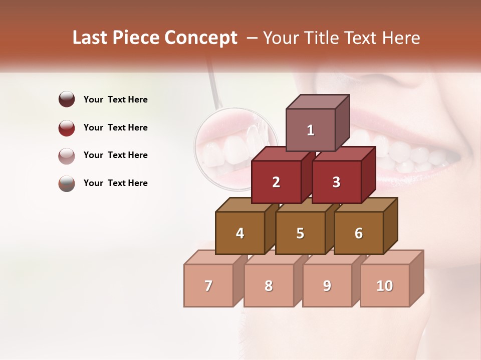 A Woman Is Smiling With A Toothbrush In Her Mouth PowerPoint Template