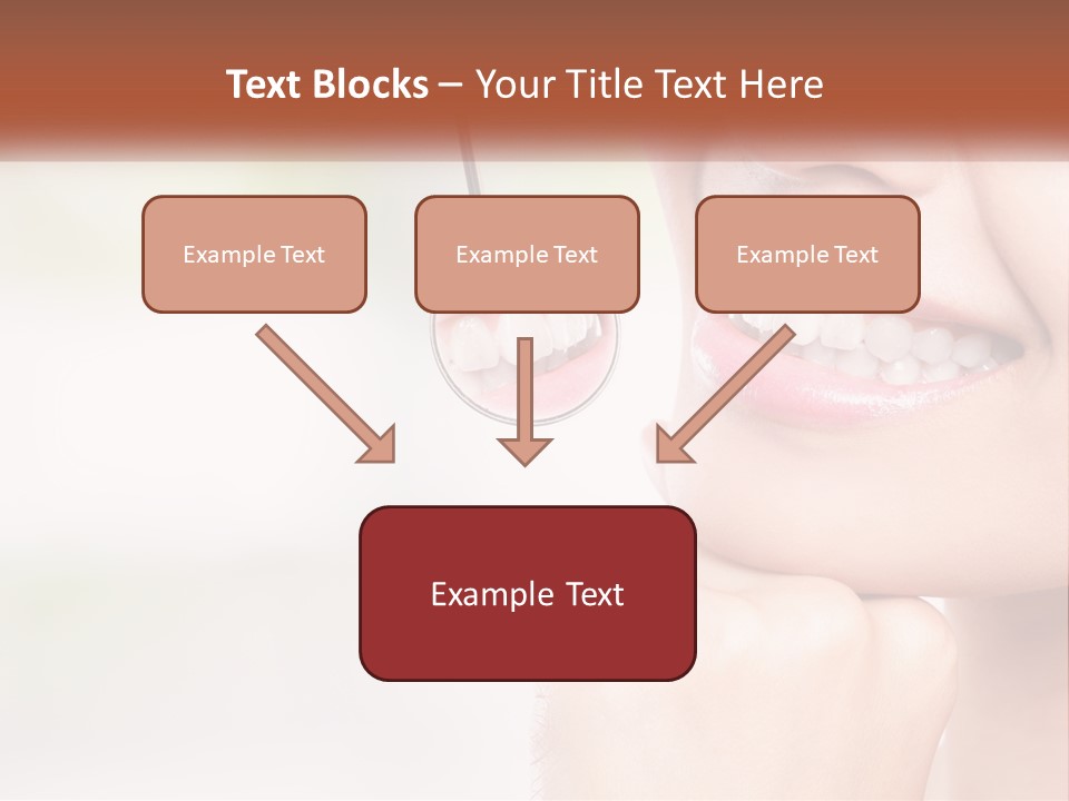 A Woman Is Smiling With A Toothbrush In Her Mouth PowerPoint Template