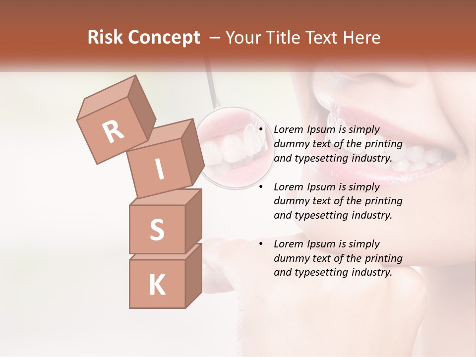 A Woman Is Smiling With A Toothbrush In Her Mouth PowerPoint Template