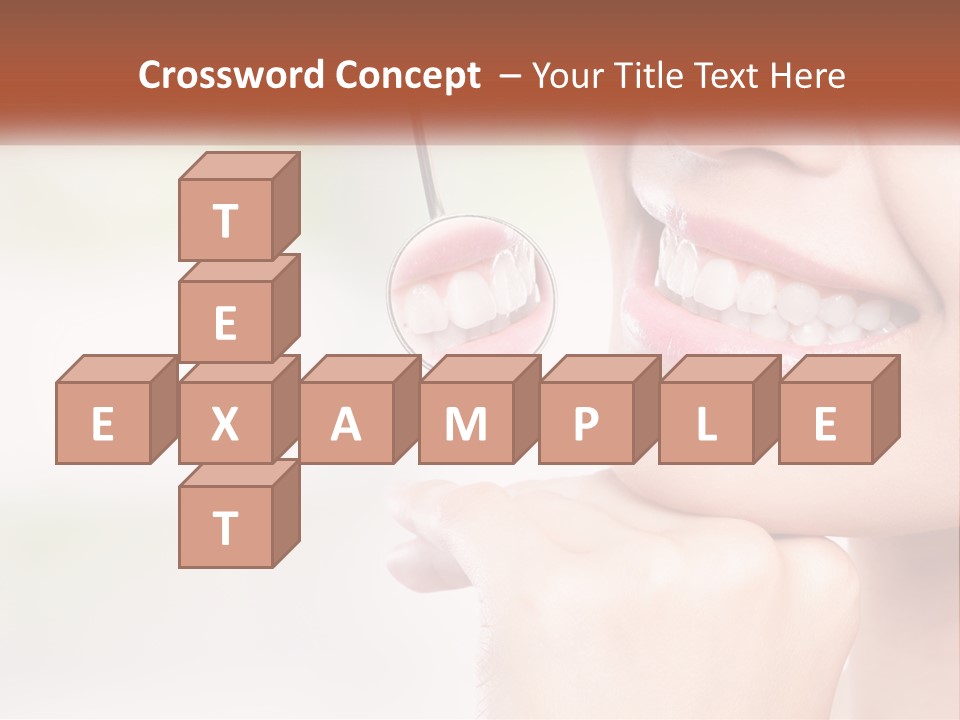 A Woman Is Smiling With A Toothbrush In Her Mouth PowerPoint Template