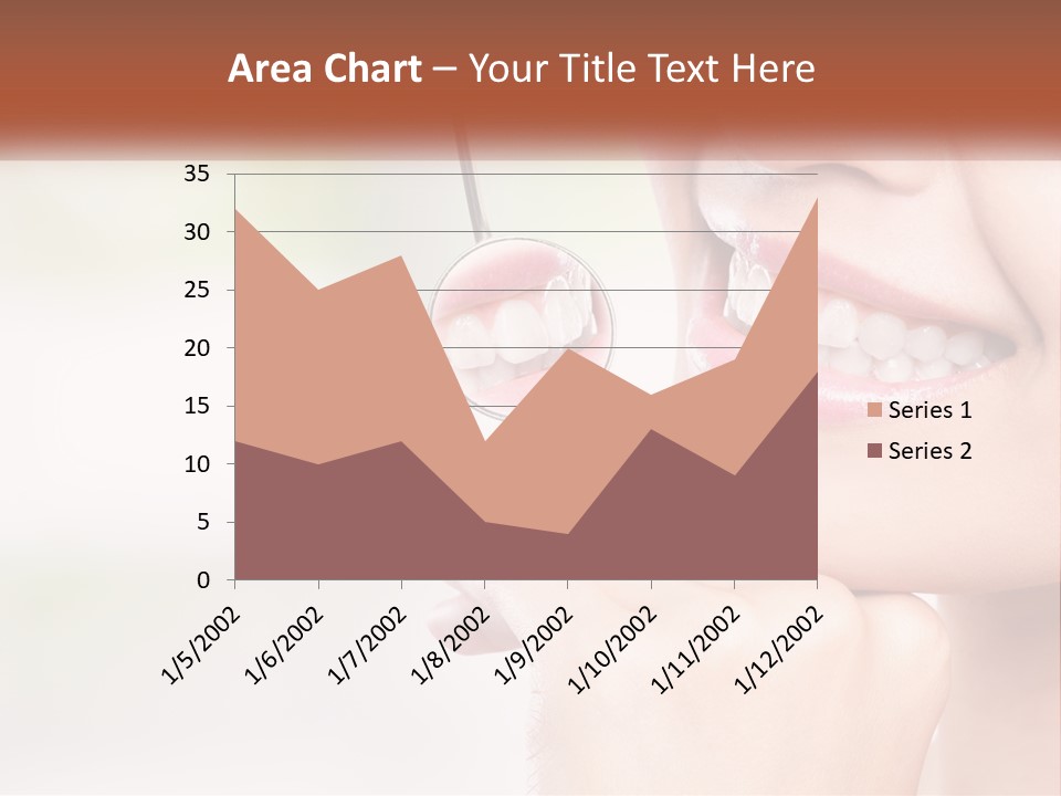 A Woman Is Smiling With A Toothbrush In Her Mouth PowerPoint Template
