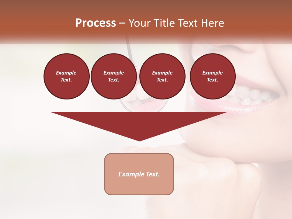 A Woman Is Smiling With A Toothbrush In Her Mouth PowerPoint Template