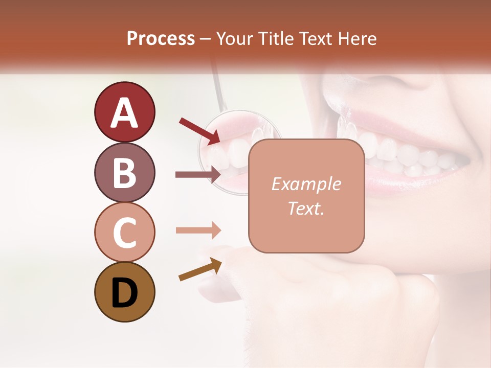 A Woman Is Smiling With A Toothbrush In Her Mouth PowerPoint Template